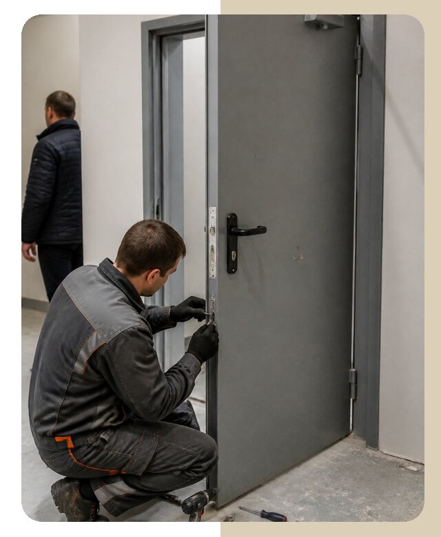 Ремонт противопожарной двери в Горно-Алтайске по цене 6739 р. | Дверной